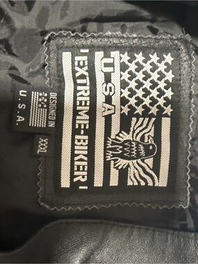 USA Extreme Biker Kids Jacket - Black